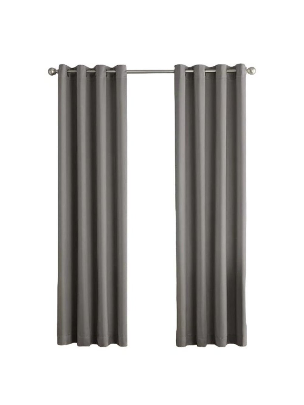 Oeko-Tex Standard 100 Blockout Window Curtains Panel 50x63 One Rod Pocket Gray